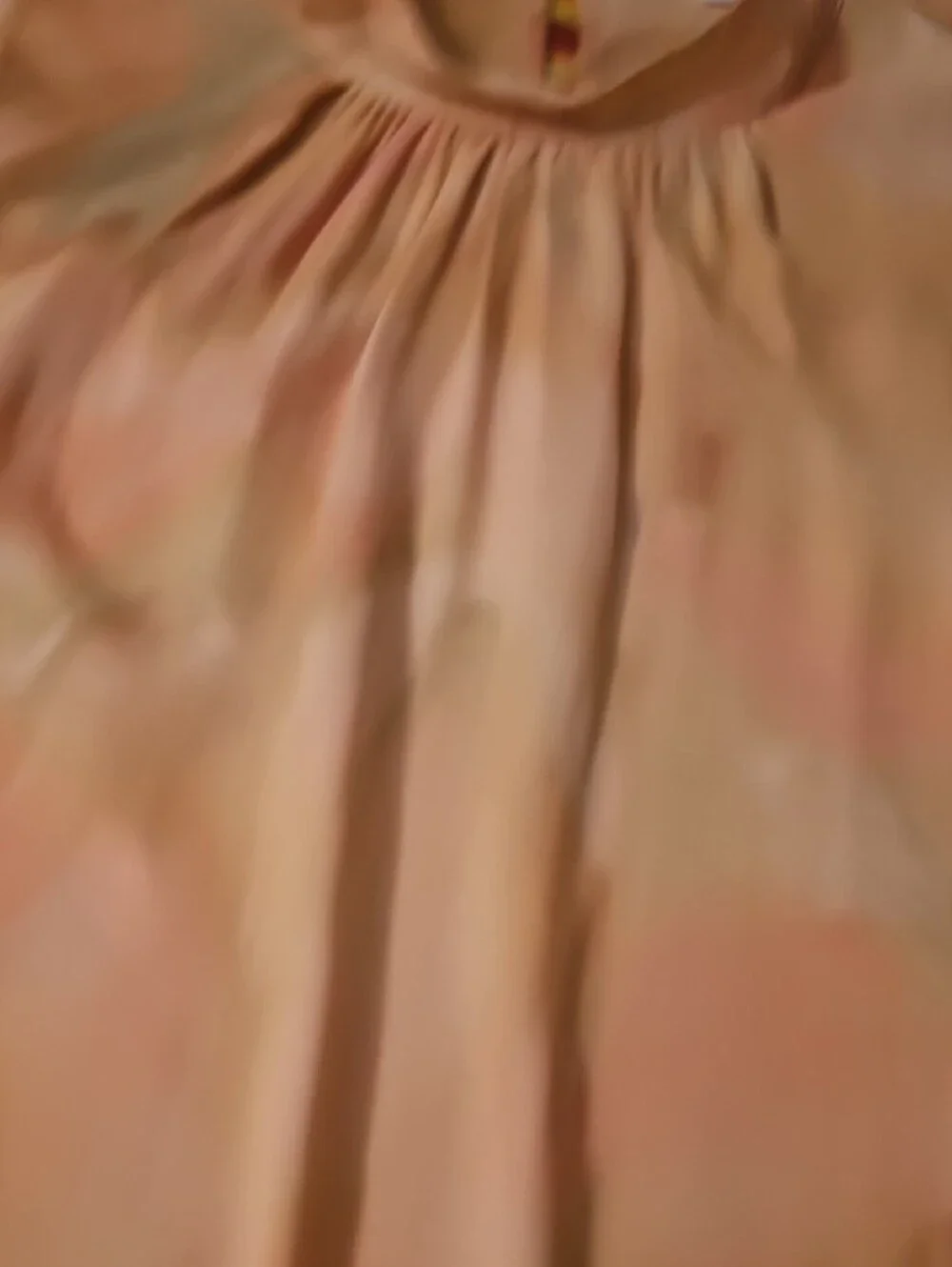 DR2 Peach & Cream Sleeveless Watercolor Blouse